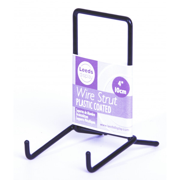 5 Pack Small Plastic Coated Wire Strut Display Stand – Fits Plates Up To 8 Inches, White, UK Made